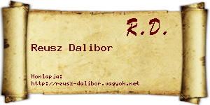 Reusz Dalibor névjegykártya
